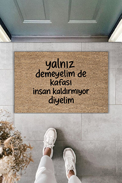 Rugmood طباعة رقمية حديثة - لا نقول 'لا' إذا لم نرفع رؤوسنا - سجادة أمام الباب