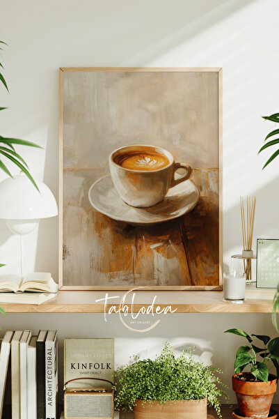 tablodea Vintage LatteArt Cafea Cană Cafea Bucătărie Colțul cafelei Tablou TD...