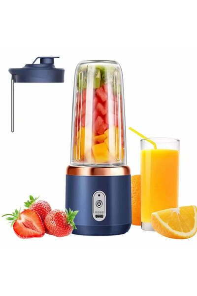BLENDEND Mini blender portabil, 6 lame, 400 ml, încărcare USB