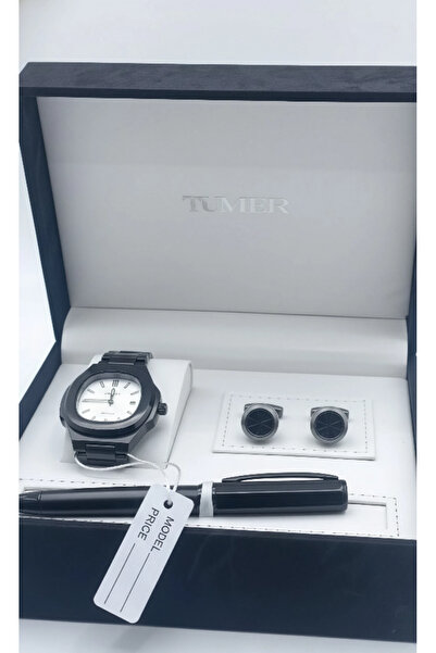Boutique Royal men's watch and accessory set in black