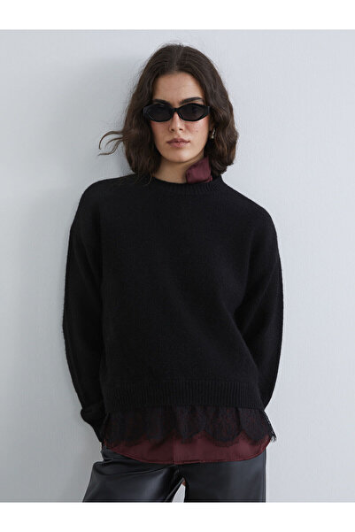 LC Waikiki Özmarka Pulover tricotat pentru femei, cu guler tip bicicletă și d...