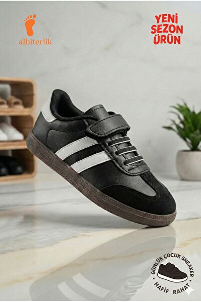 AlbiShoes Унисекс момичешки и момчешки училищни обувки с велкро Детски марато...