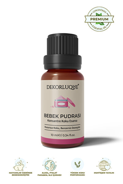 DEKORLUQUE Bebek Pudrası Oda Kokusu Esansı Hava Nemlendirici Difüzör Buhurdan...