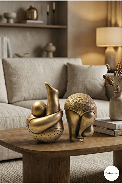 Tual Hobi Sanat 2'li Dekoratif Sevimli Tombul Çift Jimnastikçi Sporcu Trend B...