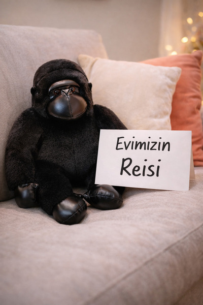 TOHA Evimizin Reisi Peluş Goril 30 cm - Dekoratif & Hediyelik Peluş Oyuncak