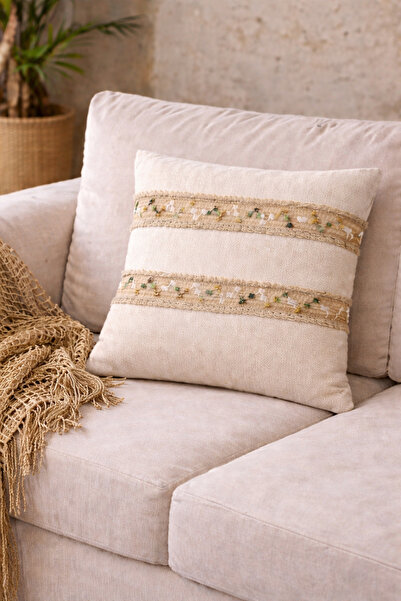 Alacastore Κάλυμμα μαξιλαριού από βαμβακερό κέντημα Bohemian