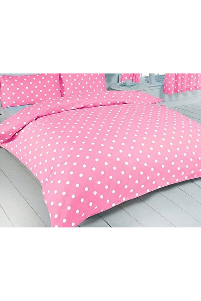 calinahome Pink Polka Dot Duvet Cover