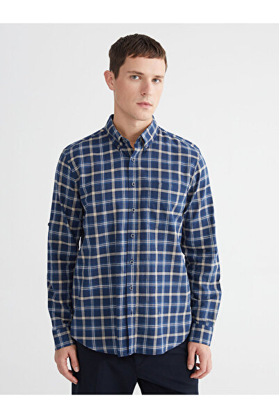 LC Waikiki Nevavm Regular Fit Plaid Men's Shirt with Difference