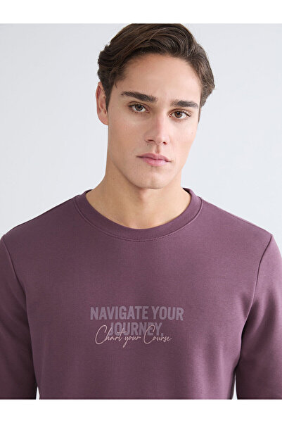 LC Waikiki RMZ GİYİM ΠΡΟΣΦΟΡΕΣ ΤΗΣ ΣΕΖΟΝΗΣ Ανδρικό φούτερ με στάμπα με λαιμόκ...