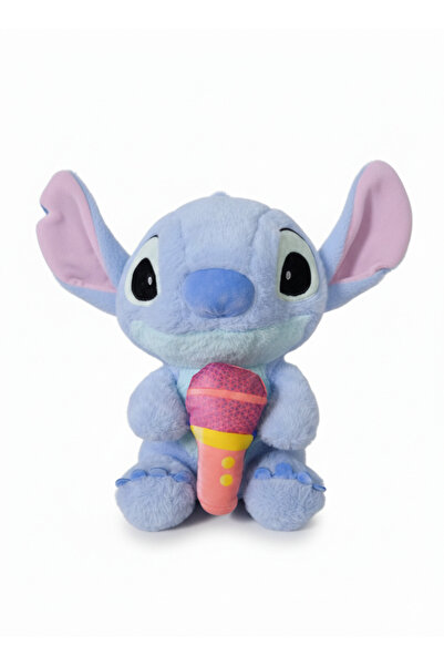 Takara Tomy دمية ستيتش محشوة مع ميكروفون، لعبة ستيتش محشوة ناعمة مستوردة 30 سم