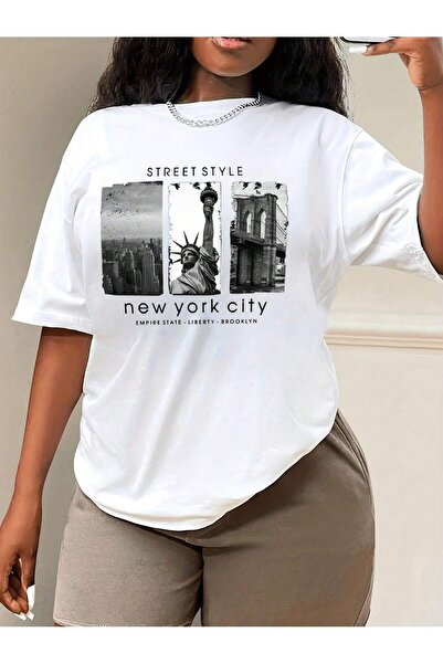 EYAX MODA NEW YORK RESİM BASKILI TİŞÖRT