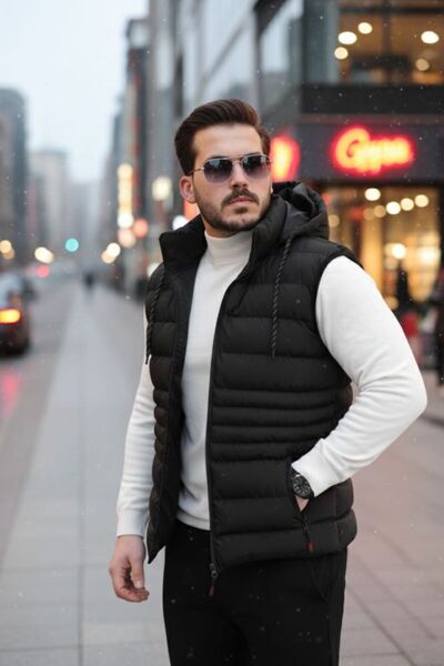 Last fashion New Season Waterproof Detachable Hooded Puffer Vest