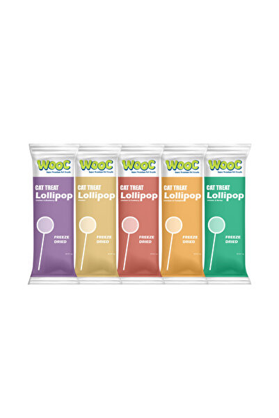 Wooc Super Premium Pet Treats Wooc Kedi Lolipopu 1.4 gr 5'Li Karışık (Arpa Ot...
