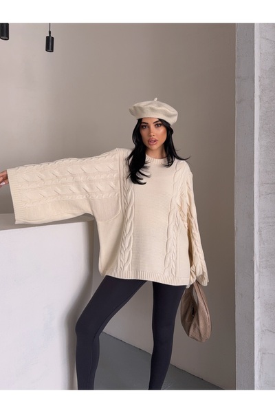 MODA سترة نسائية ذات أكمام واسعة قصة فضفاضة