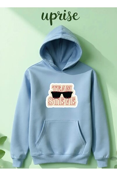 Vordevia Team Steve Stranger Things Printed Cotton 3 Thread Sh Fleece-Lined O...