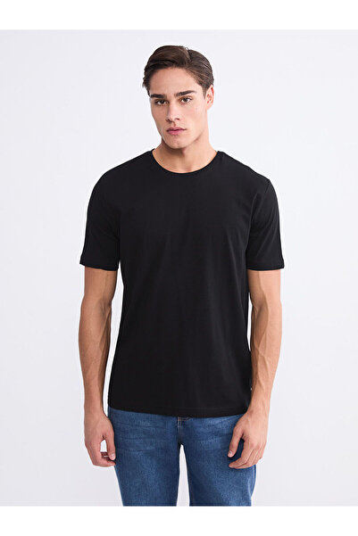 LC Waikiki YK PLUS LCWAIKIKI Κλασικό 100% Βαμβακερό Μπλουζάκι Βασικής Εφαρμογής