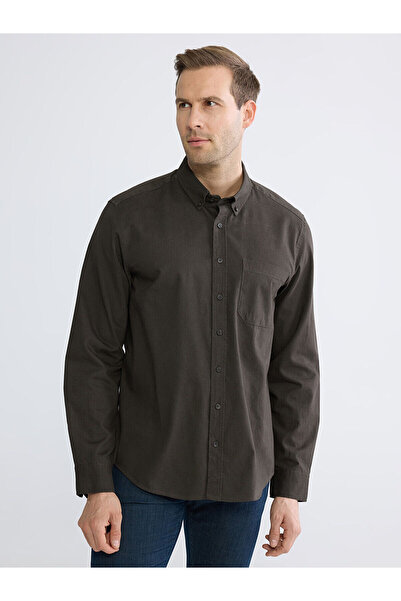 LC Waikiki Nevavm Regular Fit Gabardine Men's Shirt with Difference