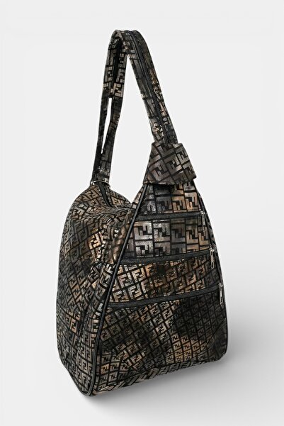 Lederax Rucsac cu mai multe compartimente din piele naturală și geantă de umă...