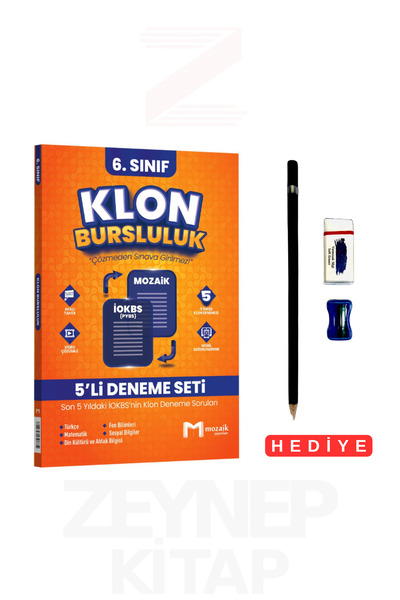 Mozaik Yayınları 6.Sınıf Klon Bursluluk 5'li Deneme Seti (Kalem Seti Hediye)