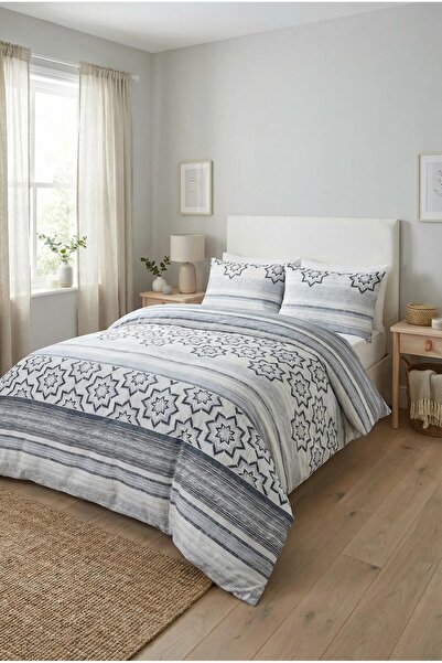 serelya Set cuvertură de pilota dublă - model cu stele - cu cearșaf elastic -...