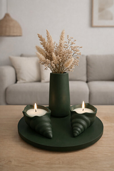 DEREN Dekoratif biblo vazo tepsi set aksesuar hediyelik ev yaşam ofis