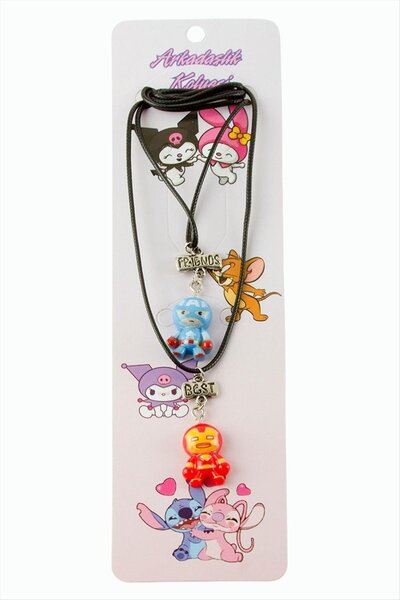 Generic Brand Superhero Friendship Necklaces (Double Necklace)