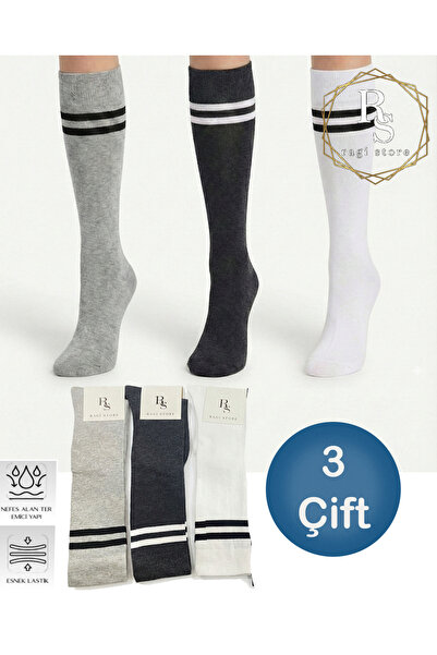 ragistore 3-Piece Striped Knee Socks