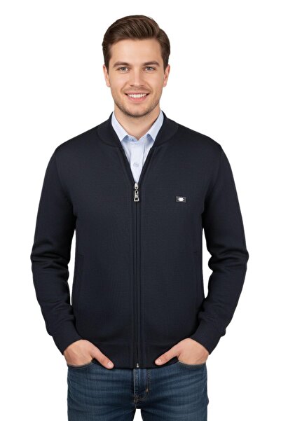 Çizgi Triko Ανδρικό πλεκτό παλτό με φερμουάρ 4200T BGL-ST05020