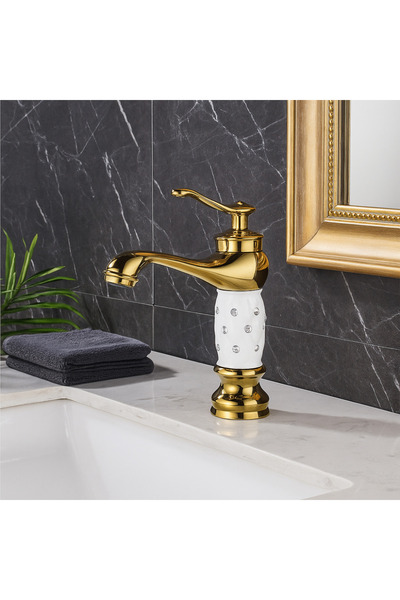 banyosepeti صنبور حمام كريستال – تفاصيل حجرية، تصميم فاخر، موفر للمياه