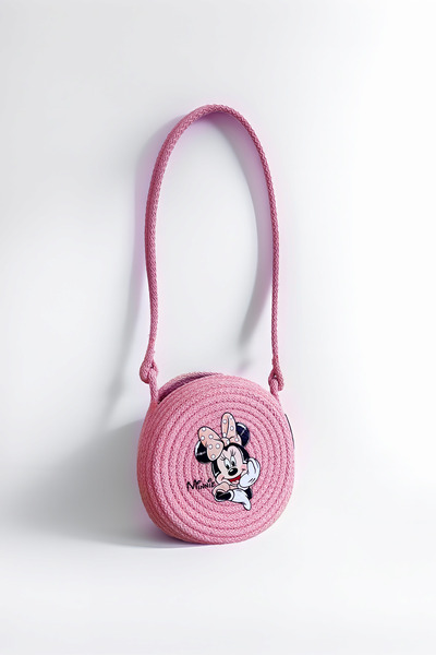 Sthapy Geantă de jută pentru mână și umăr pentru copii ESM Desing Micky cu im...