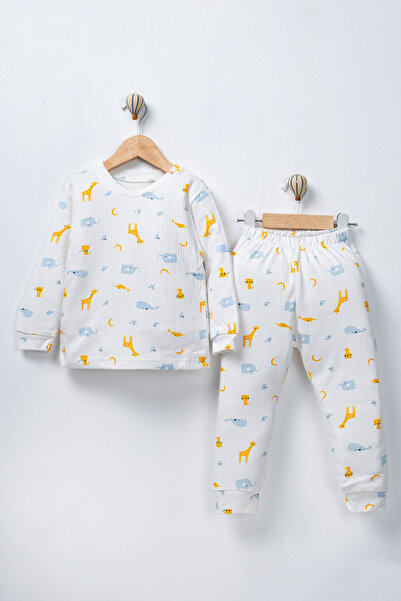 TİNY GOLDEN Special Cartoon Printed Baby&Child Pajama Set 100% Cotton Transit...