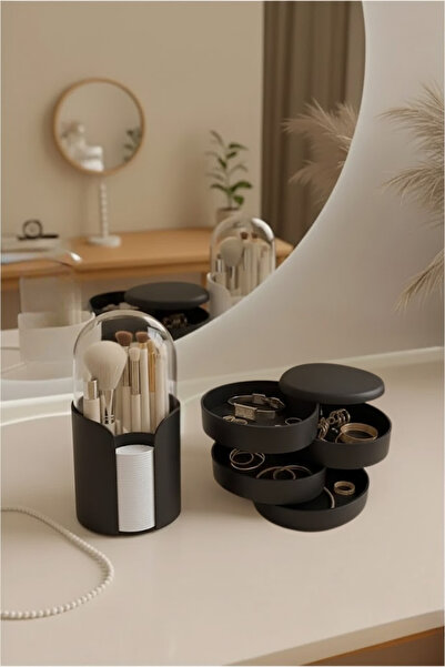 Higienox Brush Jelly Black Set Brush and Jewelry Organizer
