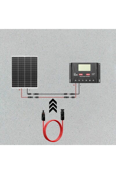 OEM 6mm solar conductor for photovoltaic panels, connector included, red colo...