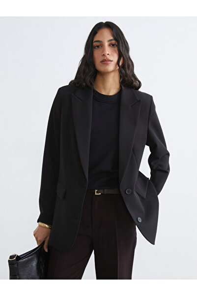 LC Waikiki Artı-Store Jachetă blazer de damă cu mânecă lungă, cu închidere cu...