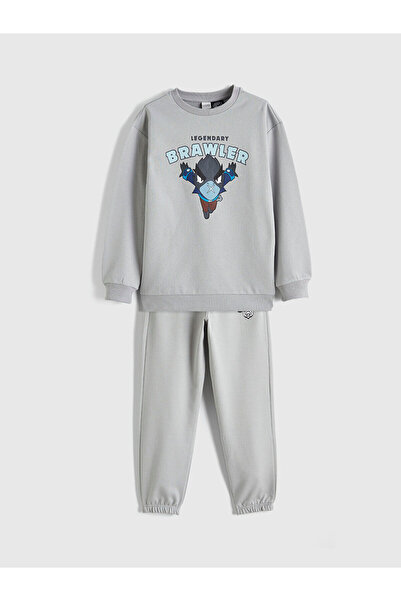 LC Waikiki Σετ αθλητικής φόρμας για αγόρια Peak New Season Crew Neck Brawl Stars