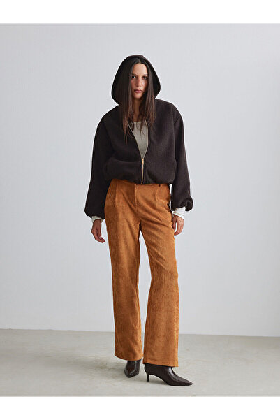 LC Waikiki LCW Modest Geniş Paça Kadife Kadın Pantolon