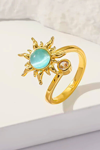 Parantez Aksesuar Güneş Zirkon Taşlı Ayarlanabilir Anti Stres Rahatlatıcı Dön...