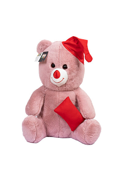 Poly دمية بولي تويز على شكل دب قطيفة مع قبعة ووسادة 60 سم Ass4 Pol-1017 8820