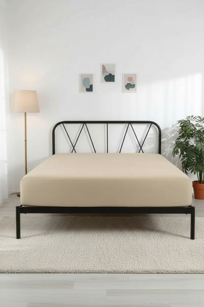 Comfort Craft Double Combed Cotton Fitted Sheet - 100% Cotton - 160 X 200 cm