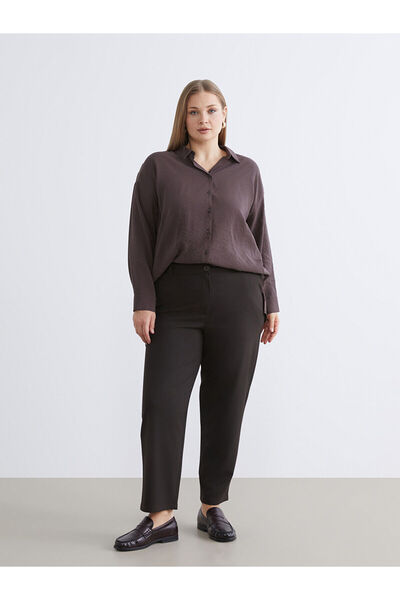 LC Waikiki Γυναικείο παντελόνι Özmarka Νέας Σεζόν σε μεγάλο μέγεθος και κανον...