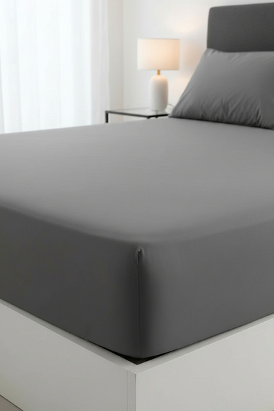 serelya Double Combed Cotton Elastic Bed Sheet - 100% Cotton - 160 X 200 cm A...