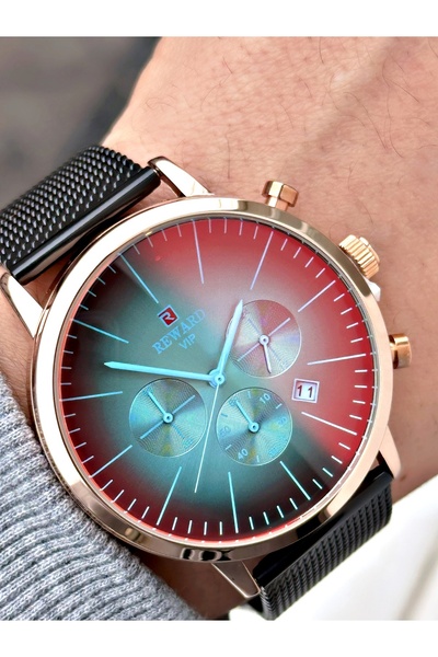 Reward Siyah Renkli Cam Fonksiyonlar Aktif Orjinal 3 ATM Su Geçirmez Erkek Ko...