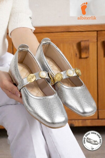 AlbiShoes Women's Snake Leather Model Accessory Ballerina Shoes Daily Office ...