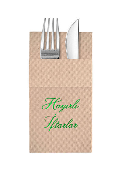 Story مناديل ورقية ملونة من ورق الكرافت مقاس 40×40 سم بنمط 'الإفطار المبارك' ...