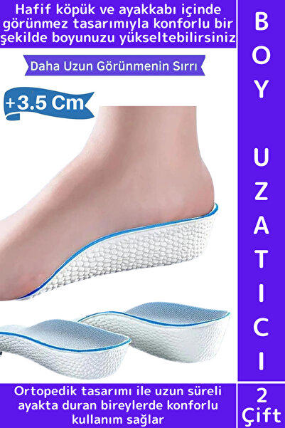 Wintoup Rahat Bot Spor Ayakkabısı Kadın Erkek 3.5 Cm Boy Uzatan Gizli Topuk Y...