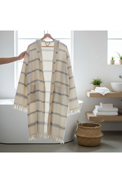 DNRYSL 100% Cotton Towel Peshtemal Bathrobe, Hooded Soft, Lightweight and Qui...