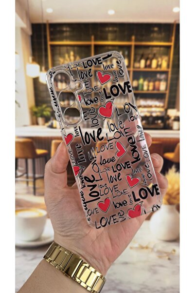 Vip Case Samsung S24 Fe Compatible Love Letter Pattern Transparent Shock-Abso...