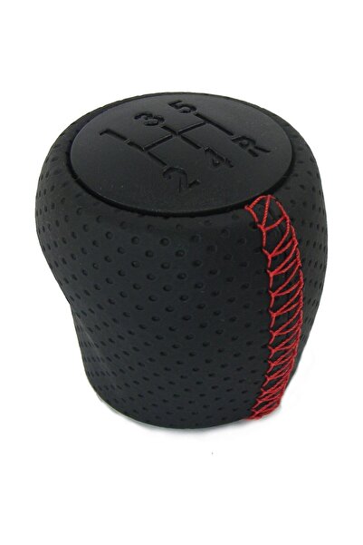 AutoAll Alfa Romeo Mito Gear Shift Knob (Leather-Red Stitching)