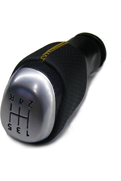 AutoAll Renault Megane 3 - Fluence Leather Gear Shift Knob (Yellow Stitching-...