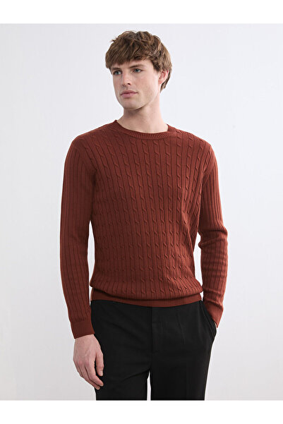 LC Waikiki Peak New Season Crew Neck Hair Knit Men's Knitwear Sweater